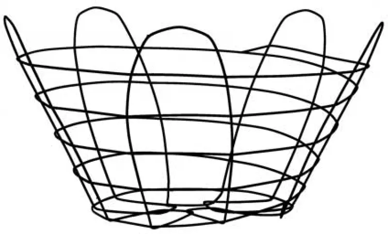 25° Short Wire Tree Baskets for Vermeer Spades with Welded Bottom, 36 Inch