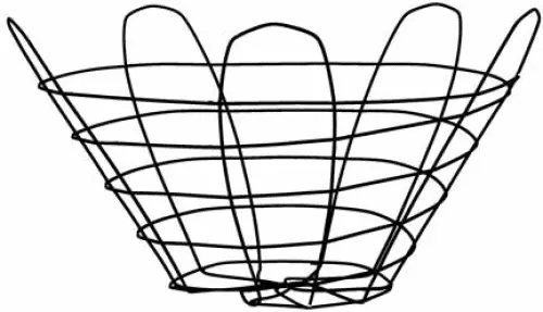 30° Short Cone Wire Tree Baskets with Open Bottom, 28 Inch