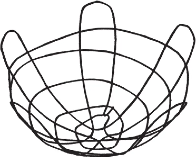 Optimal Four Blade Wire Tree Baskets, 24 Inch