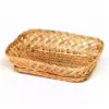 8W x 6-1/2L x 1-3/4H, Oblong White Willow Open Weave Tray