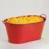 13-1/2W x 8L x 6H, Red Tin