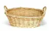 14-1/4W x 10L x 5-1/4H, Oval White Willow Mini Wash w/Side Handle