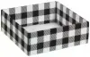 8W x 8L x 3H, Gift Trays, Black N White Plaid
