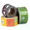 2.81W x 300 ft, Four Color Bleed Water Activated Paper Tape, Full Color
