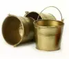 5 inch Round Antique Brass Painted Handle Pail