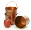 5 inch Round Copper Painted Handle Pail