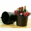 8-1/2 inch Black Painted Handle Pail