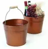 8-1/2 inch Faux Copper Pail Wooden Handle