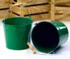 8-1/2 inch Green Pail Wooden Handle