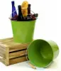 10 inch Lime Green Pail Wooden Handle