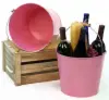 10 inch Pink Pail Wooden Handle