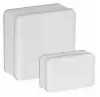 5W x 3-5/8L x 1-5/8H, White Color Metallic Tins