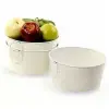 8 inch White Galvanized Round Tub