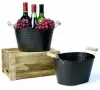 10 inch Oval Wood Handle Tub