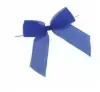 4-1/2W Bow x 1-1/2W Ribbon, Pre-Tied Solid Organza Bow w/Wire Twist, Royal Blue