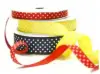 3/8W, Swiss Dot Grosgrain Ribbon, Black