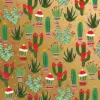 24W x 208 ft, Holiday Wrapping Paper, Christmas Cactus