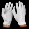 Heavy Nylon Gloves w/Snap Wrist, White, Men's