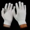 Stretch Nylon Gloves, White, S/M