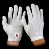 Nylon Gloves, Fashion Points, Snap Wrist, White, Ladies