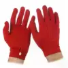 Polyester Snap Gloves, Red, OSFA