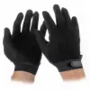 Sure Grip Gloves, Velcro Strap, Black, Large