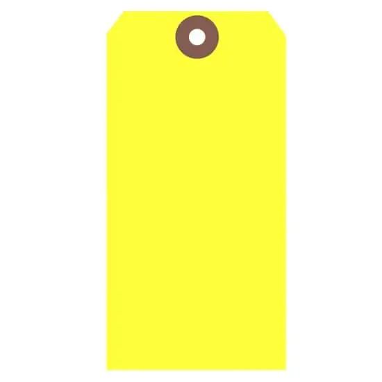 4-3/4W x 2-3/8L, Green Equipment Tags, No Print