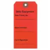 4-3/4W x 2-3/8L, Yellow Equipment Tags, Printed
