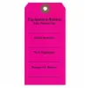 4-3/4W x 2-3/8L, Yellow Equipment Tags, Printed