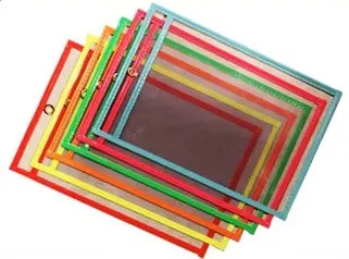 5W x 8L, Job Ticket Holder, Fluorescent Blue