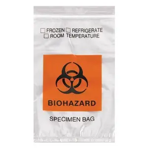 Orange Imprint Specimen Bags