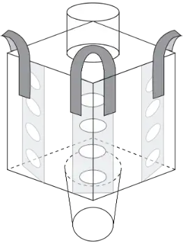 Baffle bulk bag diagram