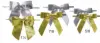 2-1/2W x 2 Bow, Pre-Tied Metallic Bows With Wire Twist, Metallic Silver