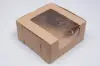 9L x 9W x 3-1/2H, Natural Kraft Bakery Boxes with Window, Kraft