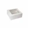 10L x 10W x 4H, Window Cupcake Boxes, 1-Piece Lock Corner, White