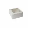 12L x 9W x 4H, Window Bakery Boxes, White