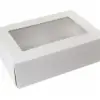 14L x 10W x 4H, Window Bakery Boxes, White