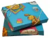 4 11/16 x 3 3/8 x 3/4, Flip-Box Gift Card Boxes - Plastic Insert, Pink Daisy