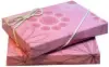 4 11/16 x 3 3/8 x 3/4, Flip-Box Gift Card Boxes - Plastic Insert, Pink Daisy