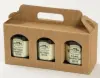 2-1/4W x 4-1/4L x 12H, Italian Smooth Kraft Olive Oil & Vinegar Carriers, Smooth Kraft