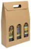 3-1/2W x 10-1/2L x 15-3/4H, Italian Smooth Kraft Olive Oil & Vinegar Carriers, Smooth Kraft