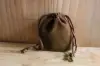 2W x 2-1/2H, Velour Drawstring Pouches, Brown