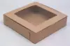 10L x 10W x 2-1/2H, Natural Kraft Bakery Boxes with Window, Kraft
