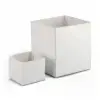 8L x 8W x 6H, White High Walled 2 Piece Boxes w/Rigid Setup Lids, White Base