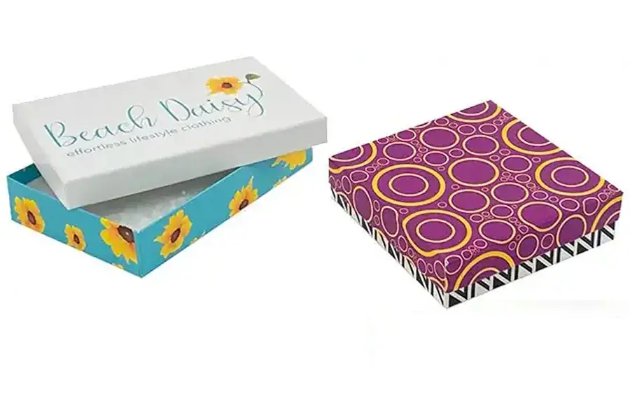 2 7/16W X 1 5/8L X 13/16D, FULL COLOR BLEED PRINTED JEWELRY BOXES W/ PRINTED LID/BASE (NO4)