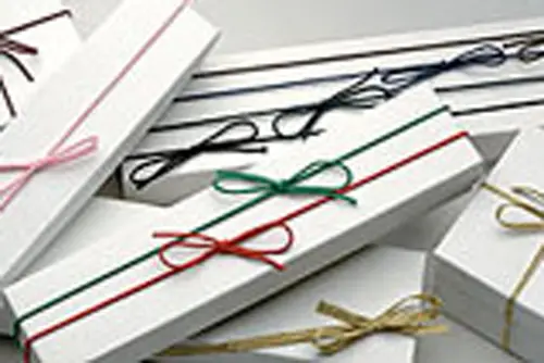 6 in Loop - 13 in Cut Size, Metallic Pre-Tied Elastic Loops w/Bows, Gold
