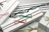 6 in Loop - 13 in Cut Size, Metallic Pre-Tied Elastic Loops w/Bows, Gold