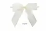 3-1/2W x 2-3/4L Bow, Pre-Tied Ballet Bows With Wire Twist, Ivory