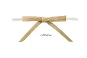 2-1/2W x 2-3/4L Bow, Pre-Tied Raffia Bows With Wire Twist, Oatmeal