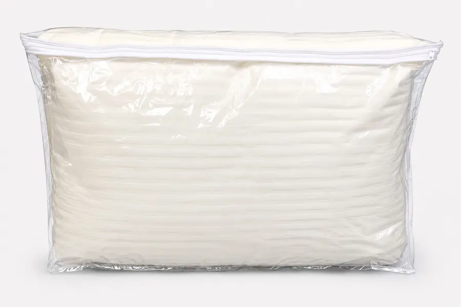19.5W x 25.5L, White Zipper Pocket Pillow Vinyl Bag